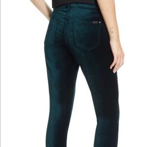 7ForAllMankind Emerald Velvet Ankle Skinny Size 24